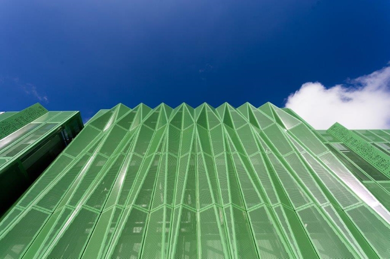 The perforated aluminium panels came together to provide a stunning facade for the Sylvia ParkSEM car park.